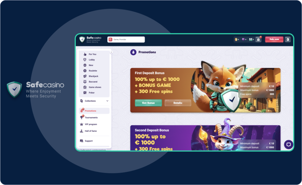 Bonos de SafeCasino España