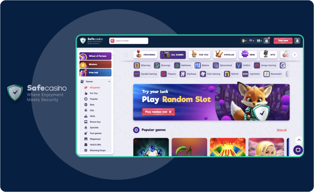 Juegos de SafeCasino